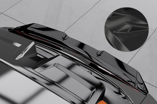 CSR Heckspoiler | Heckflügel mit ABE für MG Mulan / 4 HF118-C Carbon Look Hochglanz (keine Lackierung erforderlich)