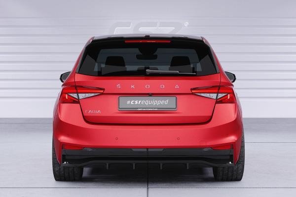 CSR Heckspoiler | Heckflügel mit ABE für Skoda Fabia 4 HF119-C Carbon Look Hochglanz (keine Lackierung erforderlich)