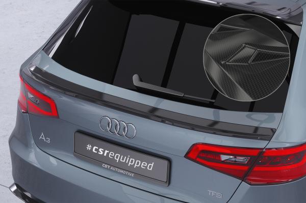CSR Heckspoiler | Heckflügel mit ABE für Audi A3 / S3 / RS3 8V HF124-C Carbon Look Hochglanz (keine Lackierung erforderlich)