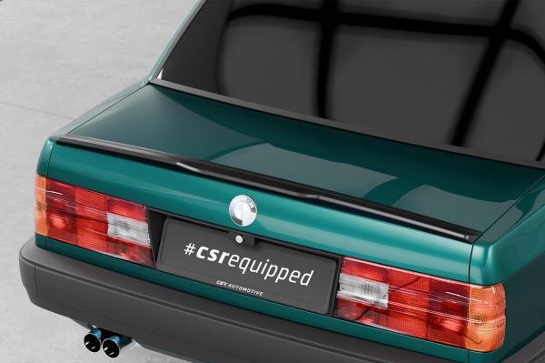 CSR Heckspoiler | Heckflügel mit ABE für BMW 3er E30 Coupe HF195-C Carbon Look Hochglanz (keine Lackierung erforderlich)