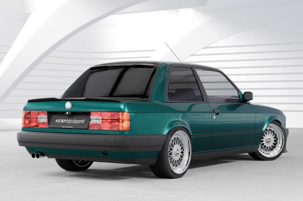 CSR Heckspoiler | Heckflügel mit ABE für BMW 3er E30 Coupe HF195-C Carbon Look Hochglanz (keine Lackierung erforderlich)