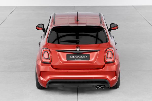 CSR Heckspoiler | Heckflügel mit ABE für Fiat 500X Sport HF198-C Carbon Look Hochglanz (keine Lackierung erforderlich)