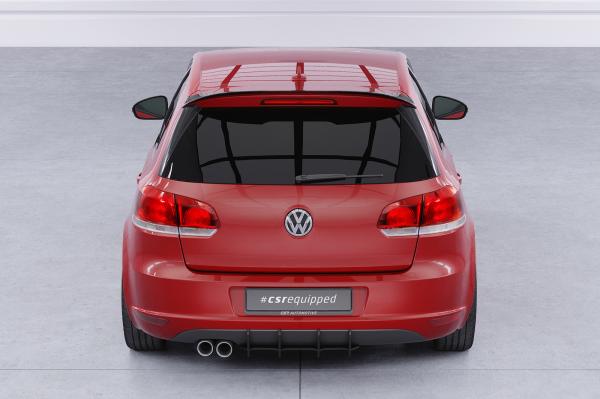 CSR Heckspoiler | Heckflügel mit ABE für VW Golf 6 (1K) Schrägheck (Basis) HF217-G Glossy schwarz Hochglanz (keine Lackierung erforderlich)