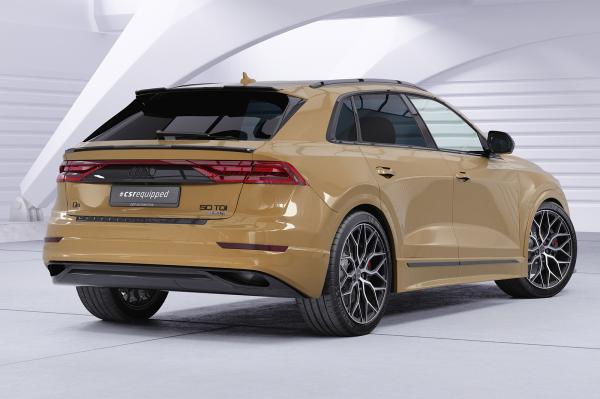 CSR Heckspoiler | Heckflügel mit ABE für Audi Q8 / SQ8 /RSQ8 (Typ 4M) SUV HF220-C Carbon Look Hochglanz (keine Lackierung erforderlich)