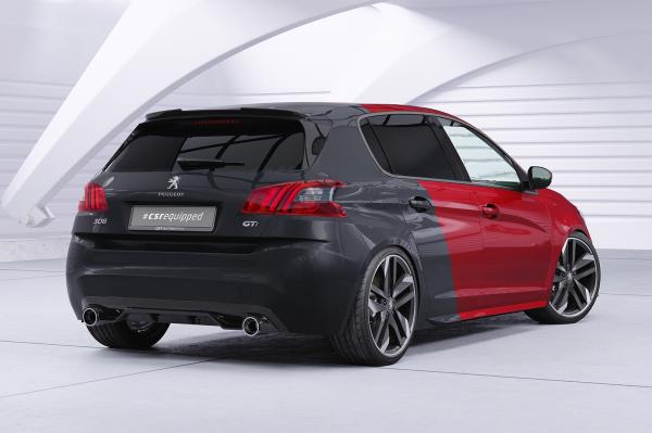 CSR Heckspoiler | Heckflügel mit ABE für Peugeot 308 II (Typ T9) GTi HF253-S strukturiert schwarz matt (keine Lackierung erforderlich)