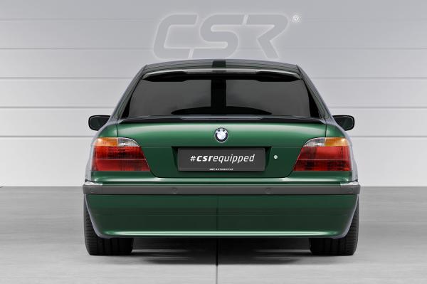 CSR Heckspoiler | Heckflügel mit ABE für BMW 7er E38 Limousine HF257-C Carbon Look Hochglanz (keine Lackierung erforderlich)