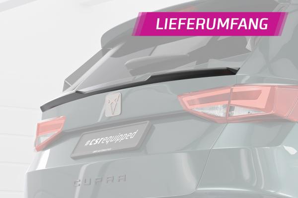 CSR Heckspoiler | Heckflügel mit ABE für Cupra / Seat Ateca HF276-L Lackierung erforderlich (unlackiert roh)