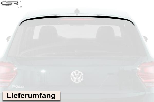 CSR Heckspoiler | Heckflügel mit ABE für VW Polo VI 2G (Typ AW) HF581-G Glossy schwarz Hochglanz (keine Lackierung erforderlich)