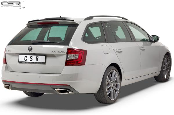 CSR Heckspoiler | Heckflügel mit ABE für Skoda Octavia III (Typ 5E) HF589-S strukturiert schwarz matt (keine Lackierung erforderlich)