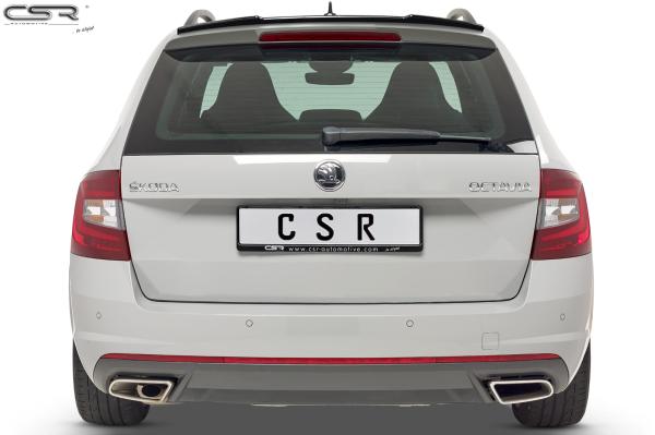 CSR Heckspoiler | Heckflügel mit ABE für Skoda Octavia III (Typ 5E) HF589-S strukturiert schwarz matt (keine Lackierung erforderlich)