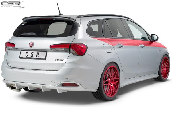 CSR Heckspoiler | Heckflügel mit ABE für Fiat Tipo (Typ 356) Kombi HF590-G Glossy schwarz Hochglanz (keine Lackierung erforderlich)