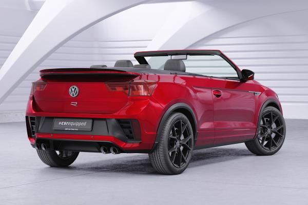 CSR Heckspoiler | Heckflügel mit ABE für VW T-Roc (Typ A1) Cabrio HF619-S strukturiert schwarz matt (keine Lackierung erforderlich)