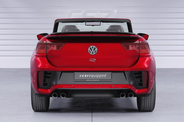 CSR Heckspoiler | Heckflügel mit ABE für VW T-Roc (Typ A1) Cabrio HF619-S strukturiert schwarz matt (keine Lackierung erforderlich)