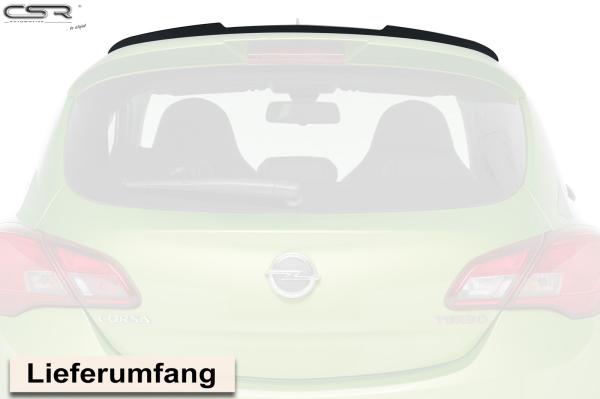 CSR Heckspoiler | Heckflügel mit ABE für Opel Corsa E OPC-Line HF663-C Carbon Look Hochglanz (keine Lackierung erforderlich)