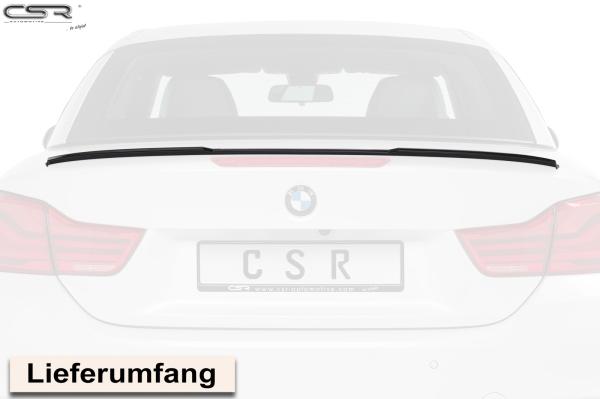CSR Heckspoiler | Heckflügel mit ABE für BMW 4er F33 / M4 F83 Cabrio HF673-G Glossy schwarz Hochglanz (keine Lackierung erforderlich)