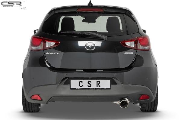 CSR Heckspoiler | Heckflügel mit ABE für Mazda 2 (Typ DJ) HF677-C Carbon Look Hochglanz (keine Lackierung erforderlich)