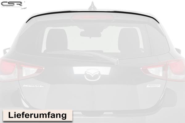 CSR Heckspoiler | Heckflügel mit ABE für Mazda 2 (Typ DJ) HF677-C Carbon Look Hochglanz (keine Lackierung erforderlich)