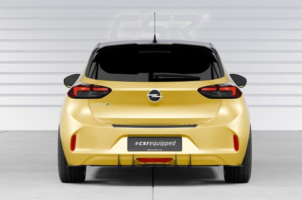 CSR Heckspoiler | Heckflügel mit ABE für Opel Corsa F HF686-C Carbon Look Hochglanz (keine Lackierung erforderlich)
