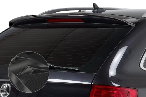 CSR Heckspoiler | Heckflügel mit ABE für Skoda Superb II (Typ 3T) Kombi HF691-C Carbon Look Hochglanz (keine Lackierung erforderlich)