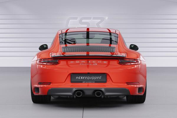 CSR Heckspoiler | Heckflügel mit ABE für Porsche 911/991 HF699-G Glossy schwarz Hochglanz (keine Lackierung erforderlich)