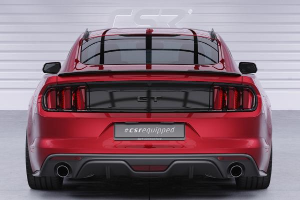 CSR Heckspoiler | Heckflügel mit ABE für Ford Mustang VI HF727-S strukturiert schwarz matt (keine Lackierung erforderlich)