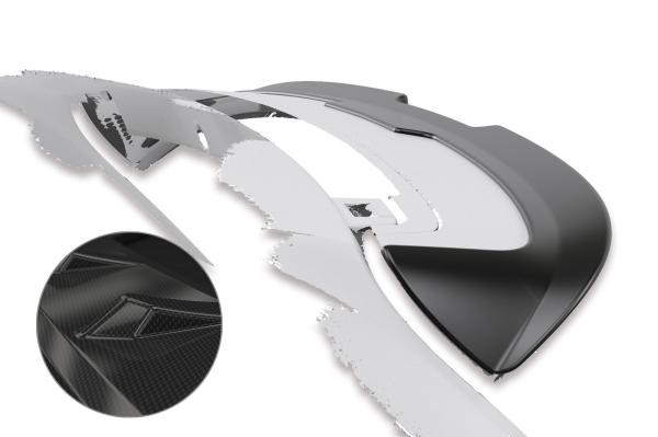 CSR Heckspoiler | Heckflügel mit ABE für Renault Twingo 3 HF742-C Carbon Look Hochglanz (keine Lackierung erforderlich)