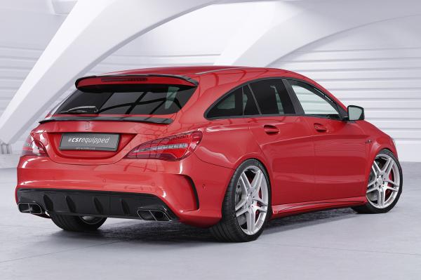 CSR Heckspoiler | Heckflügel mit ABE für Mercedes-Benz CLA X117 Shooting Brake HF743-C Carbon Look Hochglanz (keine Lackierung erforderlich)