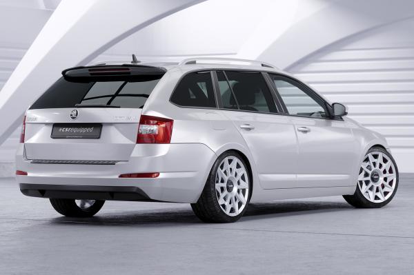 CSR Heckspoiler | Heckflügel mit ABE für Skoda Octavia III (Typ 5E) Combi HF747-C Carbon Look Hochglanz (keine Lackierung erforderlich)