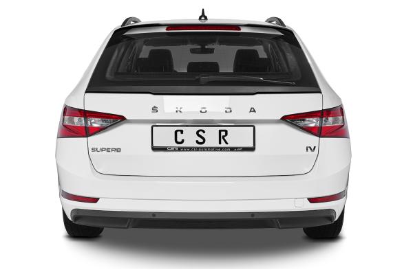 CSR Heckspoiler | Heckflügel mit ABE für Skoda Superb III (Typ 3V) Combi HF748-G Glossy schwarz Hochglanz (keine Lackierung erforderlich)