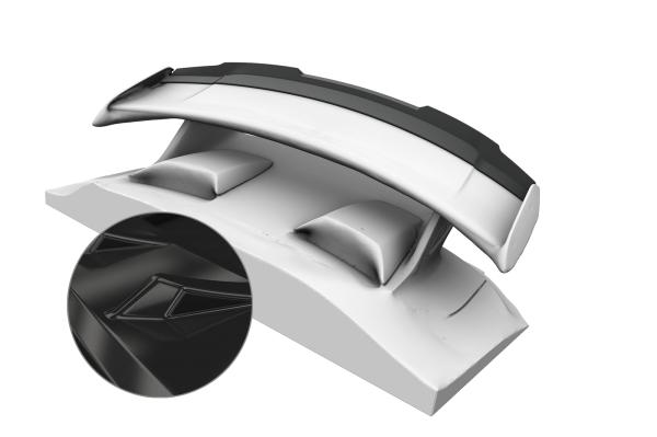 CSR Heckspoiler | Heckflügel mit ABE für Porsche 911/991 (991,2) GT3 HF777-G Glossy schwarz Hochglanz (keine Lackierung erforderlich)