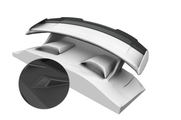 CSR Heckspoiler | Heckflügel mit ABE für Porsche 911/991 (991,2) GT3 HF777-L Lackierung erforderlich (unlackiert roh)