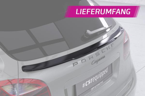CSR Heckspoiler | Heckflügel mit ABE für Porsche Cayenne Typ 92A HF782-S strukturiert schwarz matt (keine Lackierung erforderlich)
