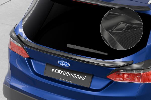 CSR Heckspoiler | Heckflügel mit ABE für Ford Focus MK3 Turnier HF786-C Carbon Look Hochglanz (keine Lackierung erforderlich)