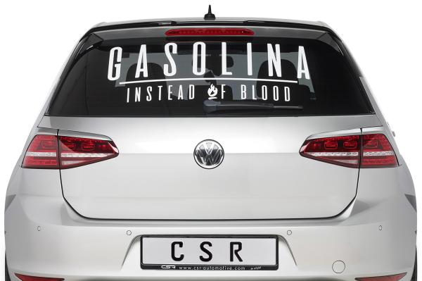 CSR Heckspoiler | Heckflügel mit ABE für VW Golf 7 Basis HF794-C Carbon Look Hochglanz (keine Lackierung erforderlich)