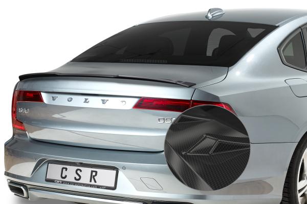 CSR Heckspoiler | Heckflügel mit ABE für Volvo S90 HF799-C Carbon Look Hochglanz (keine Lackierung erforderlich)