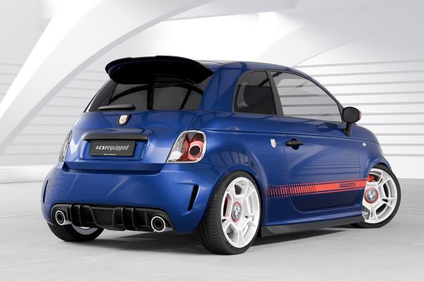 CSR Heckspoiler | Heckflügel mit ABE für Fiat 500 Abarth 595 HF800-S strukturiert schwarz matt (keine Lackierung erforderlich)