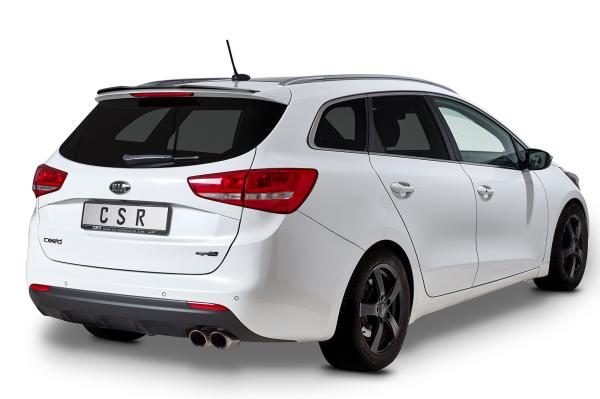 CSR Heckspoiler | Heckflügel mit ABE für KIA Ceed (JD) SW HF804-C Carbon Look Hochglanz (keine Lackierung erforderlich)