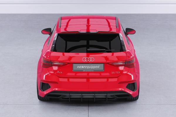 CSR Heckspoiler | Heckflügel mit ABE für Audi A3 Sportback S-Line/S3 (8Y) HF811-G Glossy schwarz Hochglanz (keine Lackierung erforderlich)