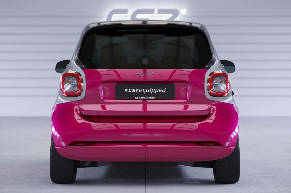 CSR Heckspoiler | Heckflügel mit ABE für Smart fortwo (453) HF815-S strukturiert schwarz matt (keine Lackierung erforderlich)