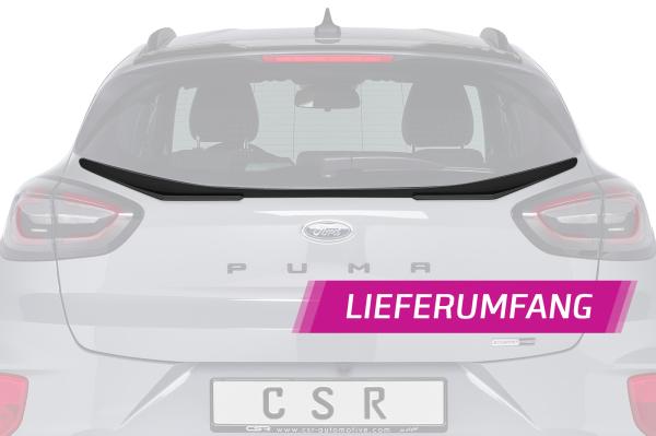 CSR Heckspoiler | Heckflügel mit ABE für Ford Puma '20 HF817-G Glossy schwarz Hochglanz (keine Lackierung erforderlich)