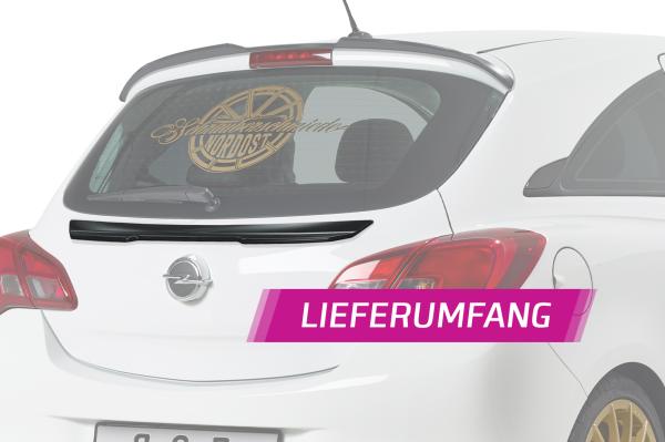 CSR Heckspoiler | Heckflügel mit ABE für Opel Corsa E HF831-C Carbon Look Hochglanz (keine Lackierung erforderlich)