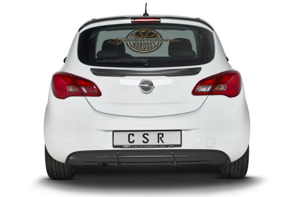 CSR Heckspoiler | Heckflügel mit ABE für Opel Corsa E HF831-C Carbon Look Hochglanz (keine Lackierung erforderlich)