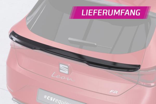 CSR Heckspoiler | Heckflügel mit ABE für Seat Leon 4 (Typ KL) HF835-S strukturiert schwarz matt (keine Lackierung erforderlich)