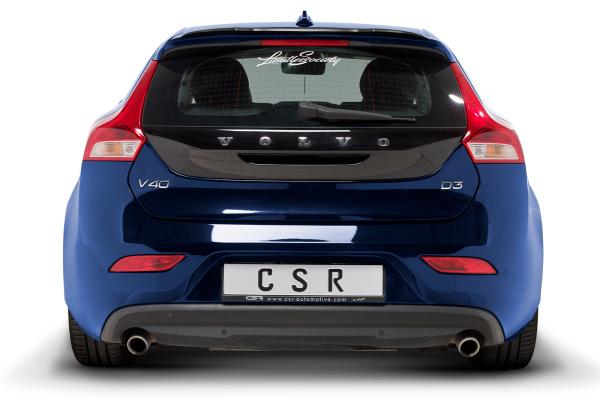 CSR Heckspoiler | Heckflügel mit ABE für Volvo V40 HF857-G Glossy schwarz Hochglanz (keine Lackierung erforderlich)