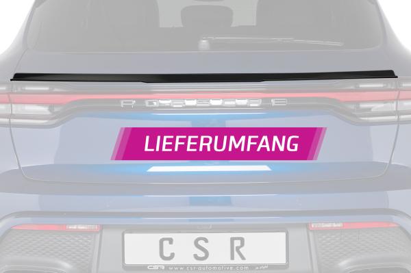 CSR Heckspoiler | Heckflügel mit ABE für Porsche Macan HF876-G Glossy schwarz Hochglanz (keine Lackierung erforderlich)