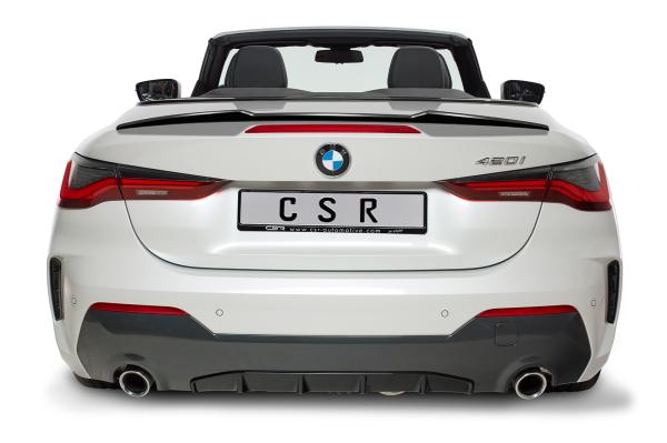 CSR Heckspoiler | Heckflügel mit ABE für BMW 4er G23 Cabrio HF879-C Carbon Look Hochglanz (keine Lackierung erforderlich)
