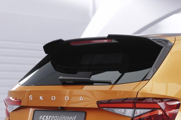 CSR Heckspoiler | Heckflügel mit ABE für Skoda Fabia 4 HF886-S strukturiert schwarz matt (keine Lackierung erforderlich)