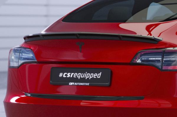 CSR Heckspoiler | Heckflügel mit ABE für Tesla Model 3 HF985-C Carbon Look Hochglanz (keine Lackierung erforderlich)