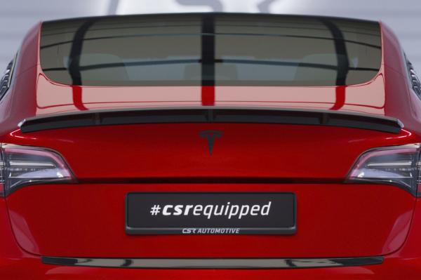 CSR Heckspoiler | Heckflügel mit ABE für Tesla Model 3 HF985-C Carbon Look Hochglanz (keine Lackierung erforderlich)