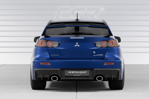 CSR Heckscheibenblend mit ABE für Mitsubishi Lancer (CY0)/ Evolution X/ Evo X HSB129-S Strukturiert schwarz matt (keine Lackierung erforderlich)